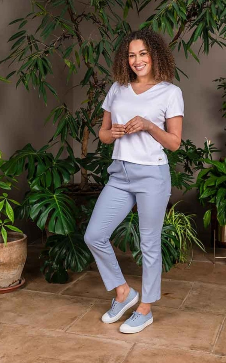 Luella V Neck Cotton Tshirt - Organic Cotton