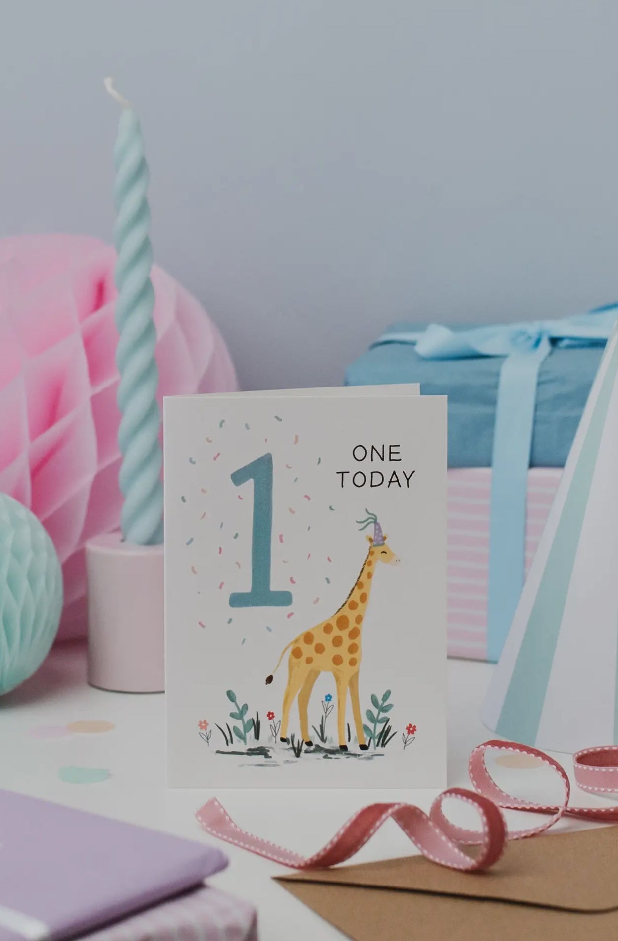 1st Birthday - Children’s Giraffe Card