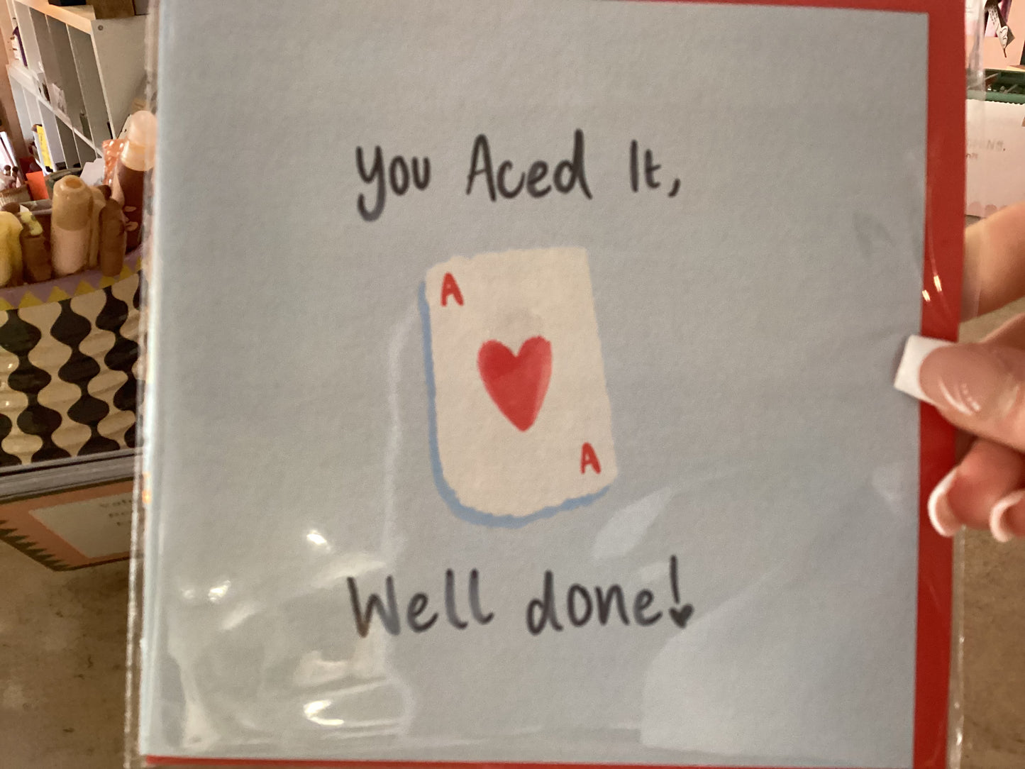 You aced it huxters card