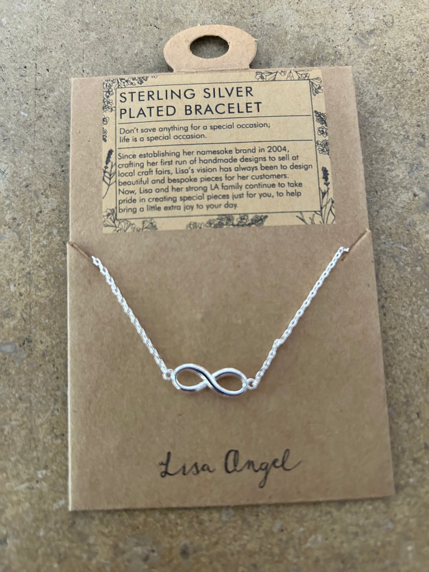 Silver Infinity Charm Bracelet