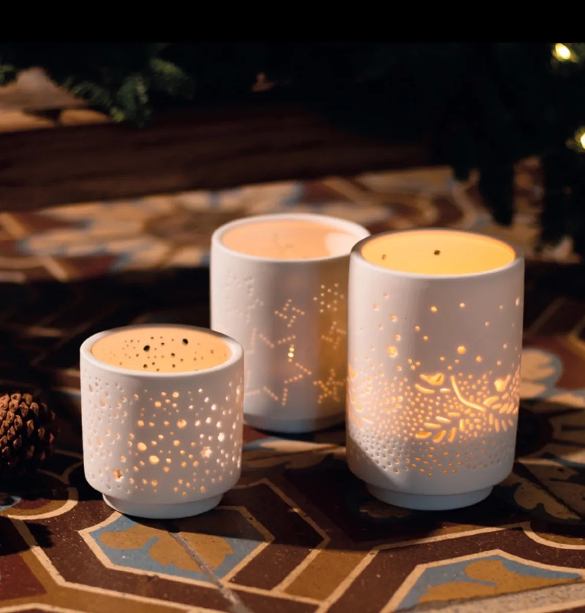 Set of 3 light holders by Rader