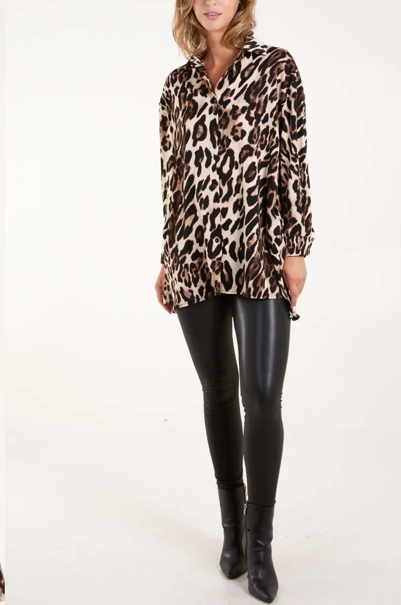 Leopard Print Shirt - m/L