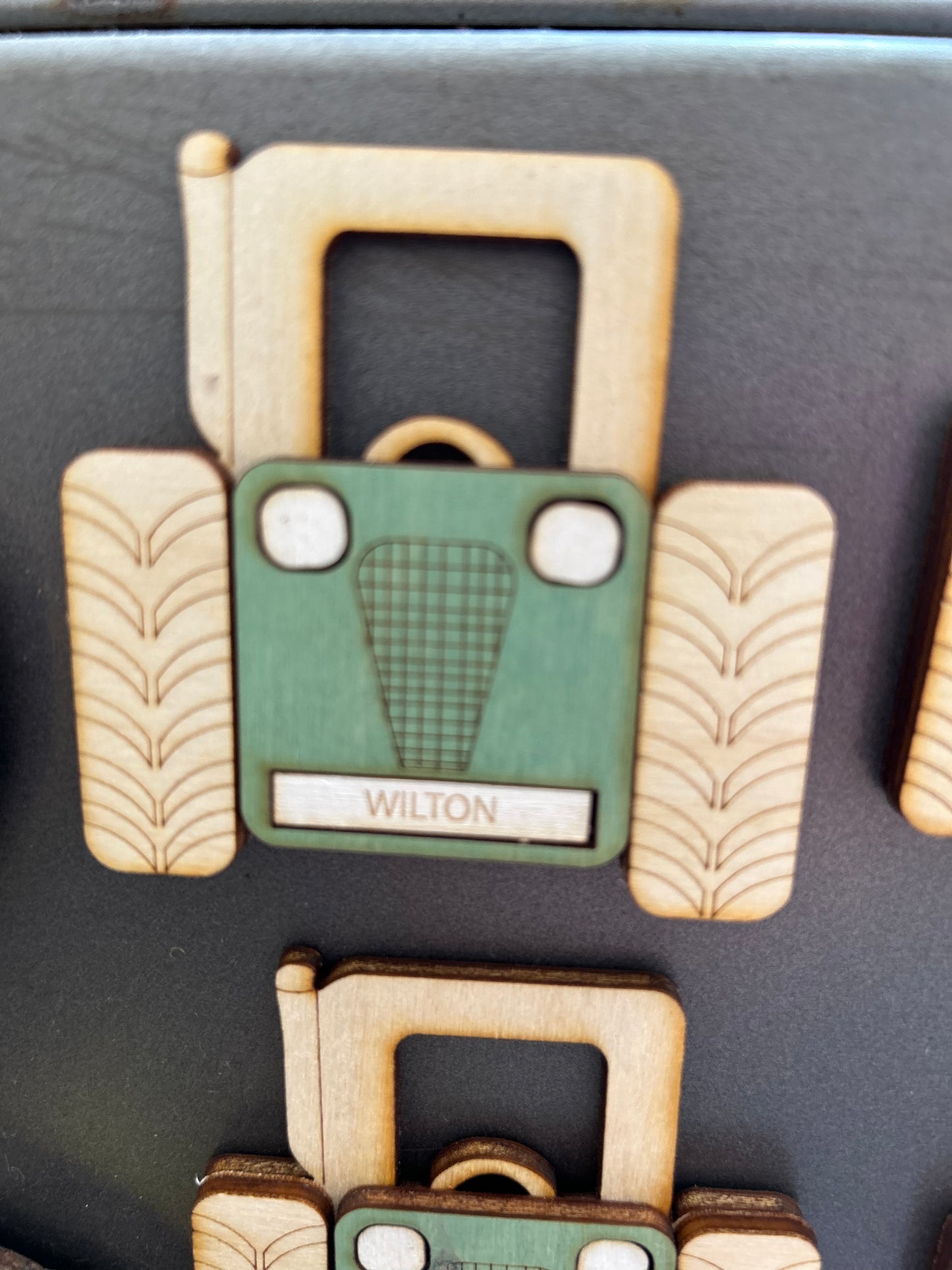 Wilton Engraved Hand painted Magnet Wooden Tractor