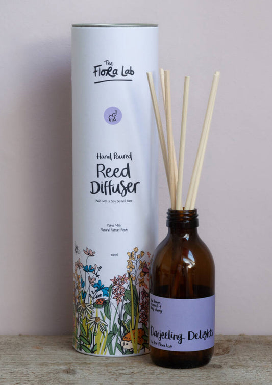 Flora Lab Darjeeling Reed Diffuser - Hand Poured in UK