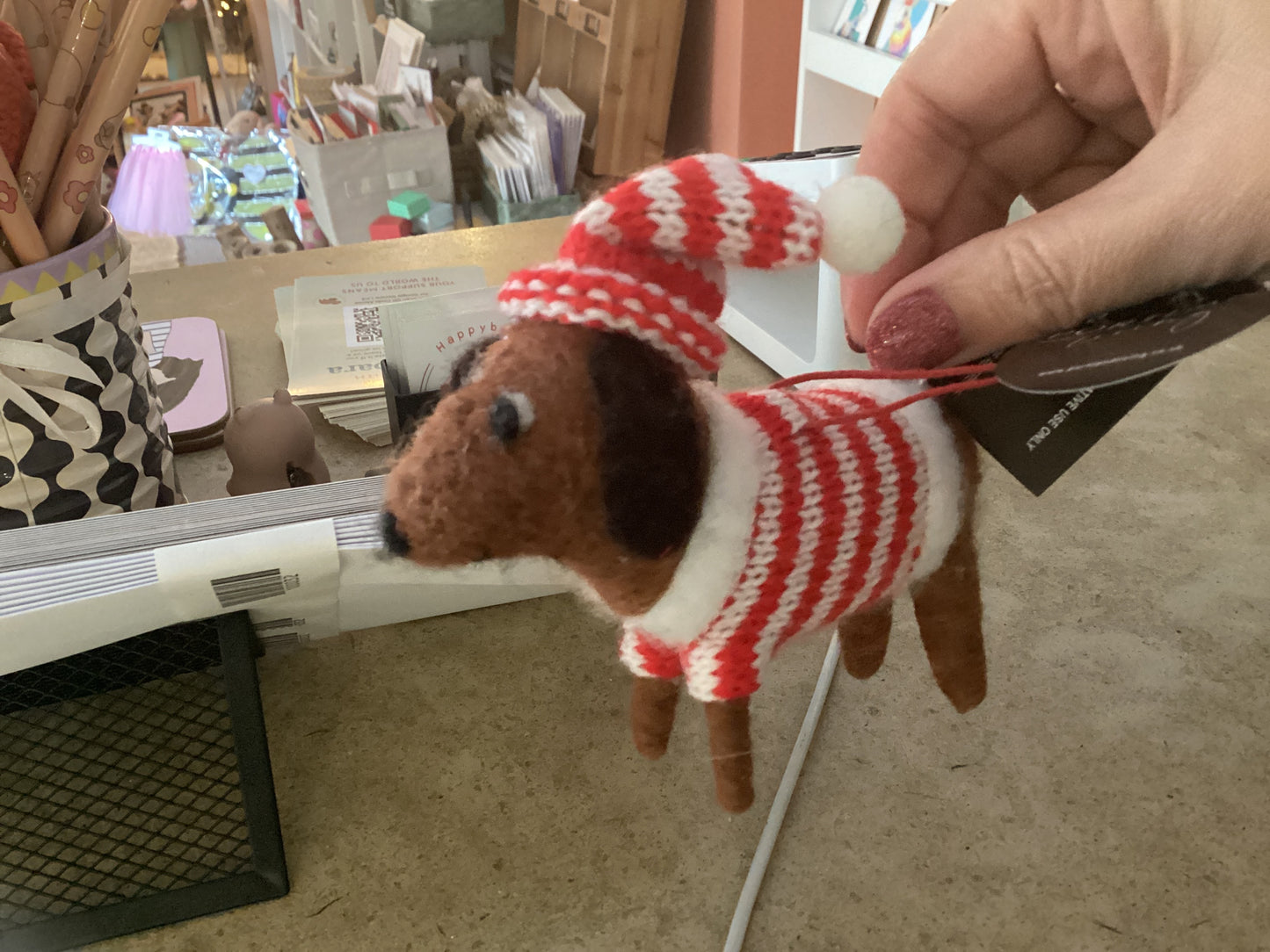 Christmas Sausage Dog Decoration