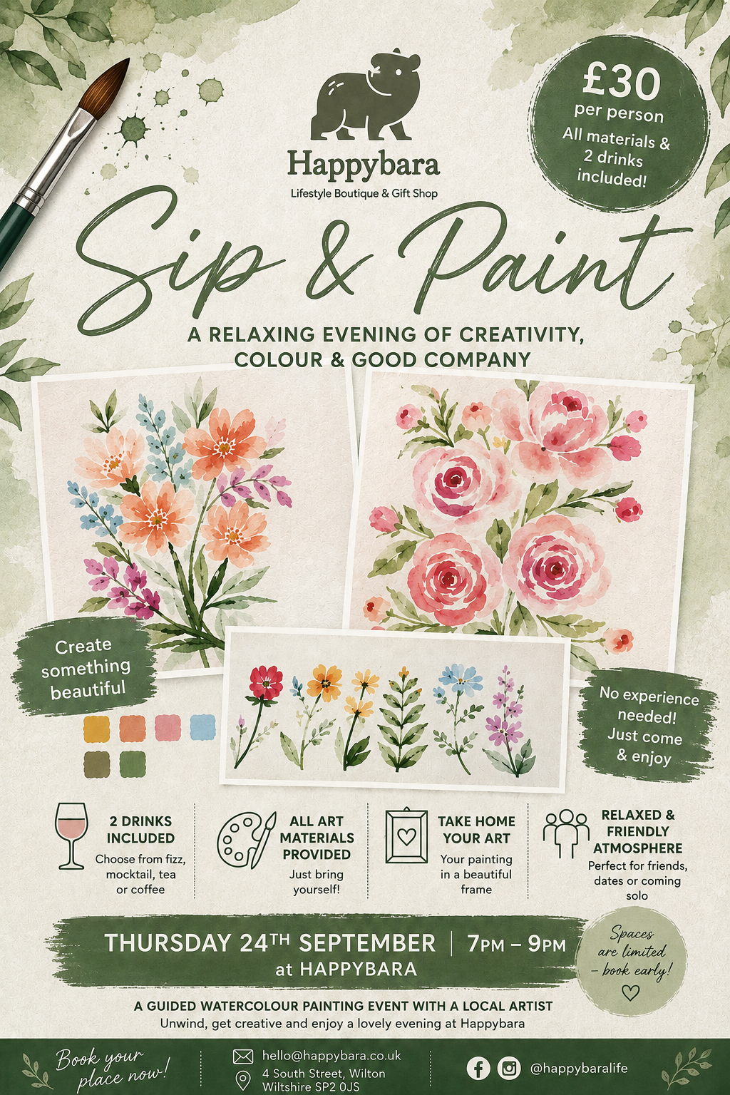 Sip & Paint Event - September 24th 2026