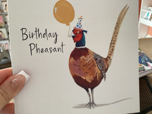 Richarts Birthday pheasant card