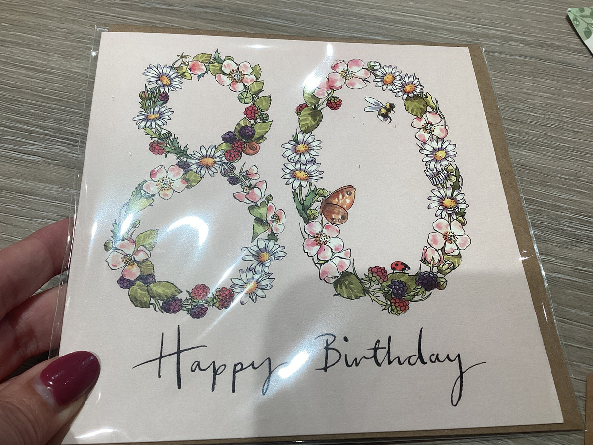 80th Birthday Card by Ink & Snail