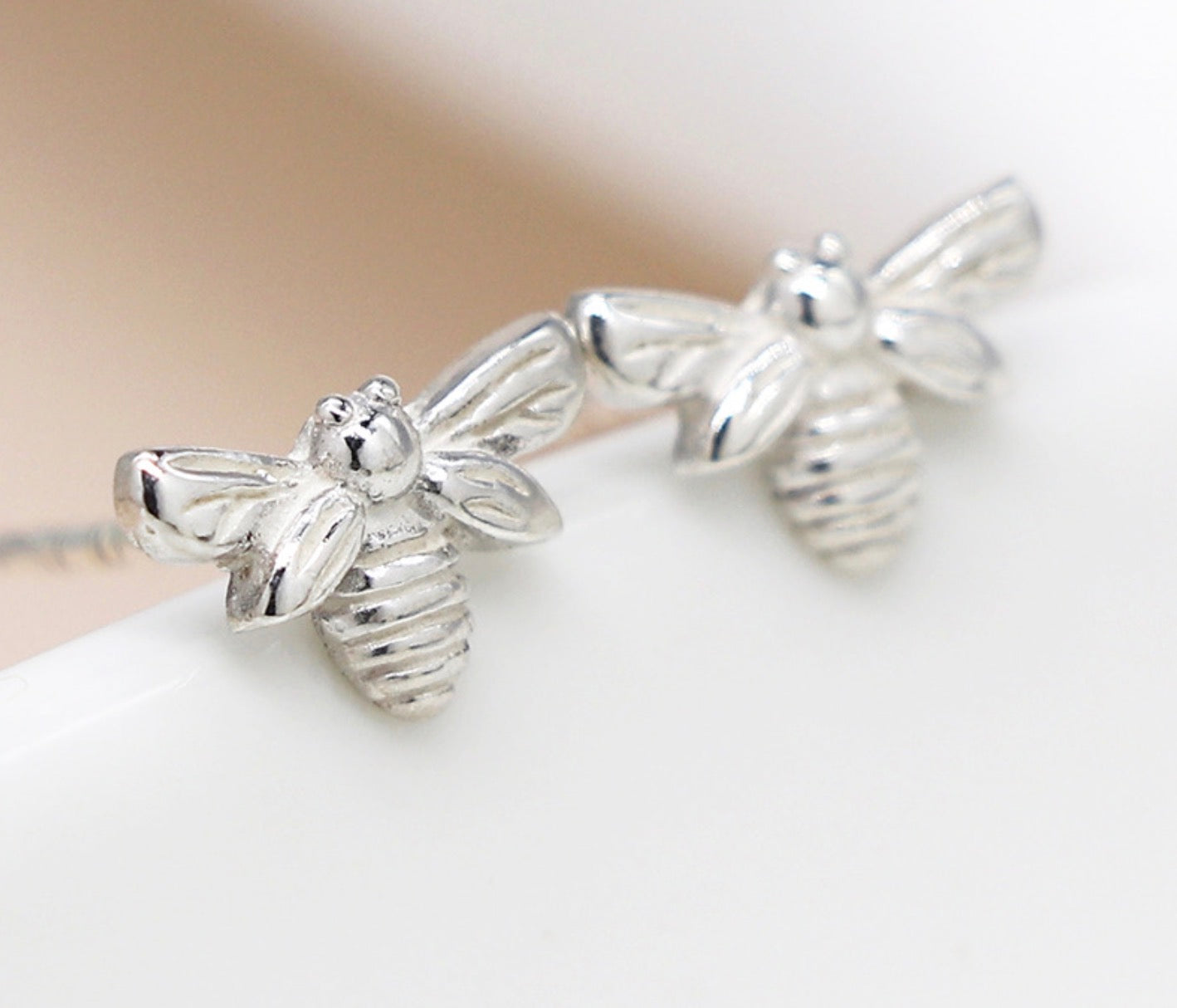 Sterling Silver Bee stud earrings