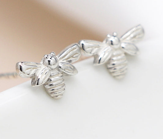 Sterling Silver Bee stud earrings