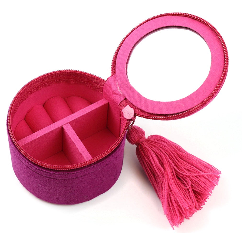 Velvet Floral Heart Jewellery Box