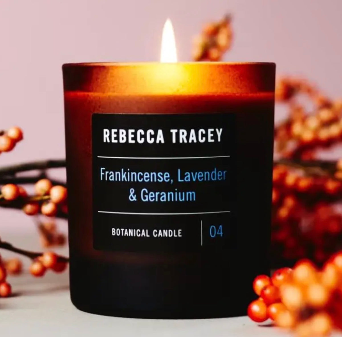 Rebecca Tracey Aromatherapy Candle - Frankincense, Lavender & Geranium