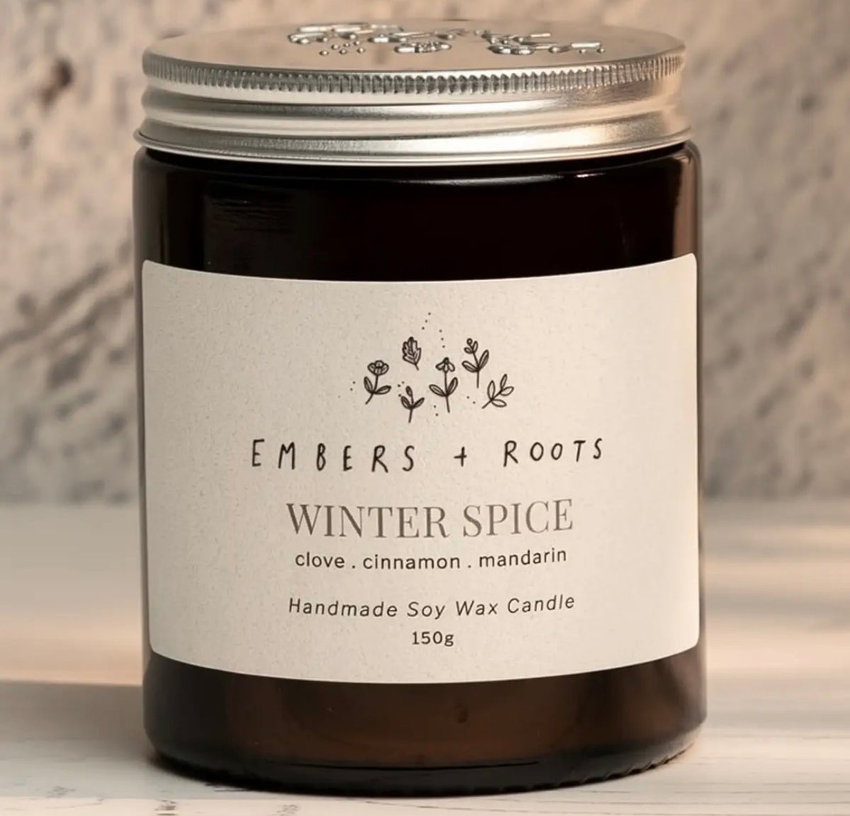 Winter Spice Medium Soy Candle – Embers & Roots