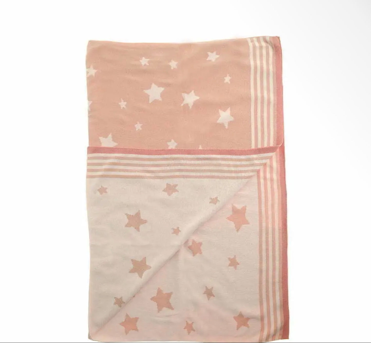Pink star baby blanket
