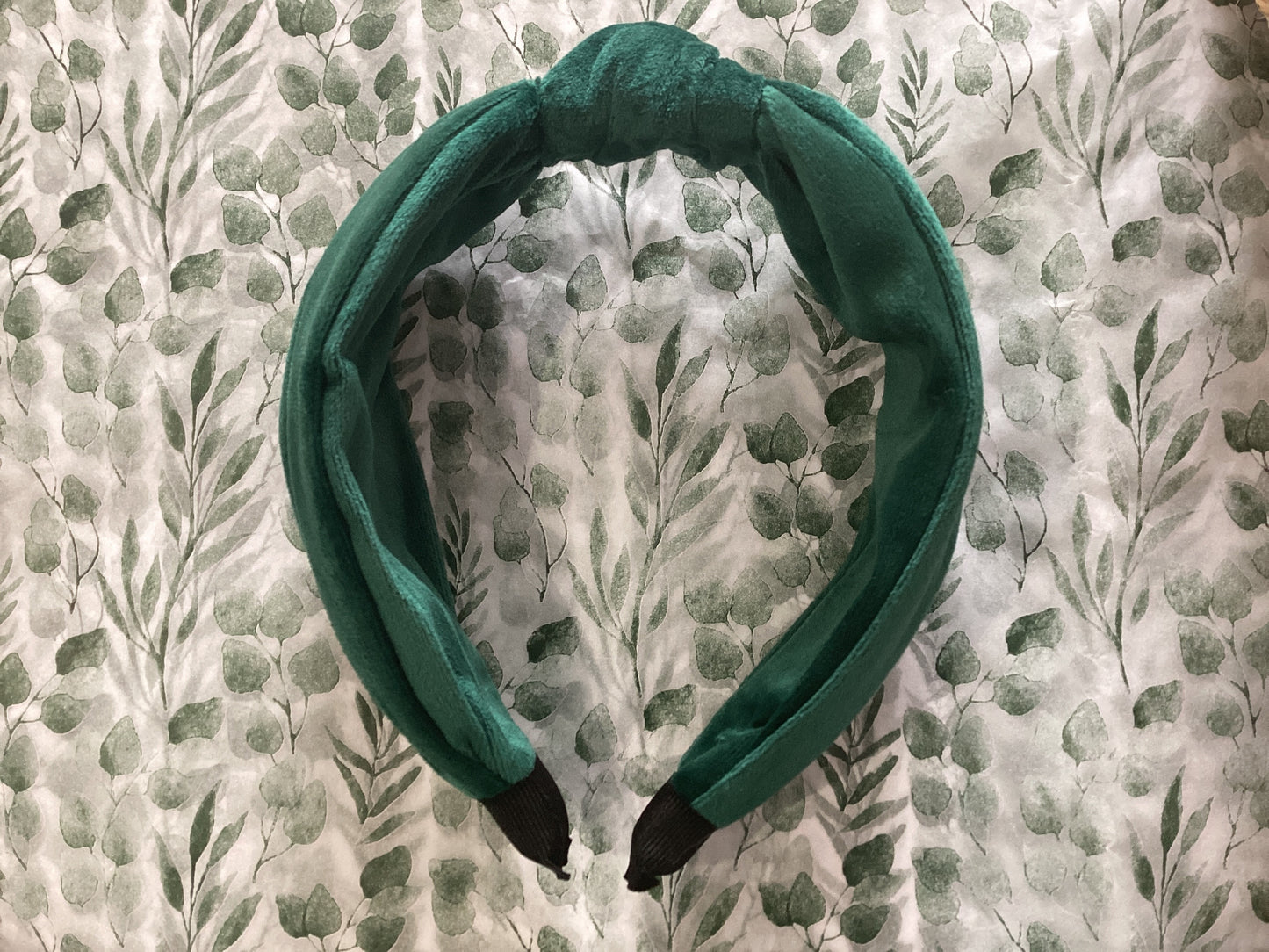 Velvet Green Headband