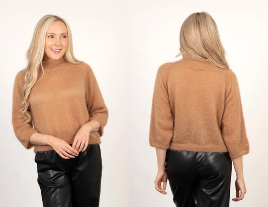 Sarta tan mohair box jumper