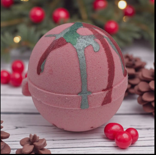 Candy Cane- Jumbo Bath Bomb