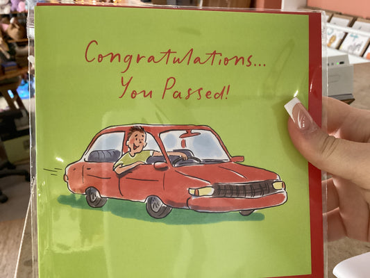 Congratulations you passed green - huxters card