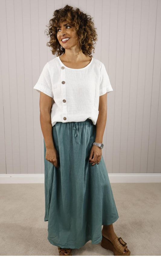 Dolly Linen Tie Waist Skirt