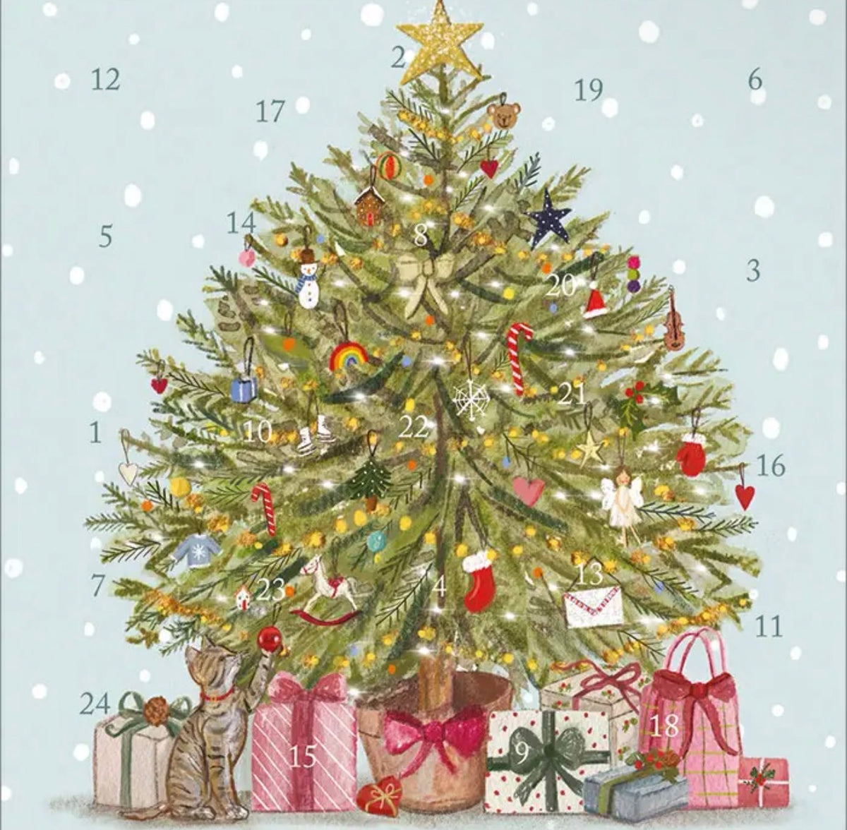 Christmas Tree Advent Calendar Card – Charity Card