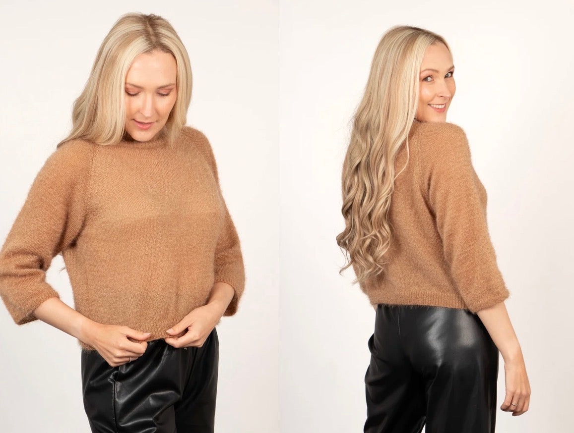 Sarta tan mohair box jumper