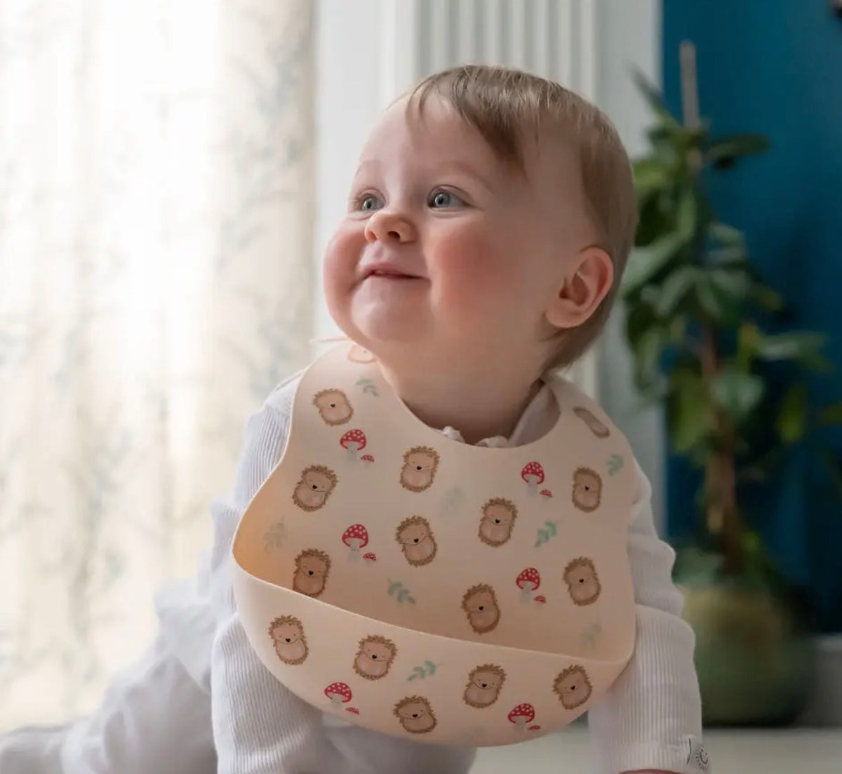Hedgehog Silicone Catch Bib - Baby