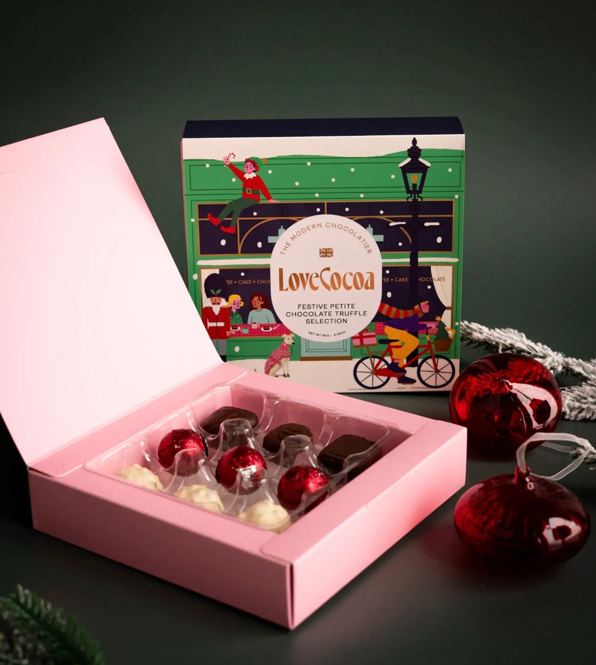 Love Cocoa Festive 9 Piece Christmas Chocolate Selection Box – 95g