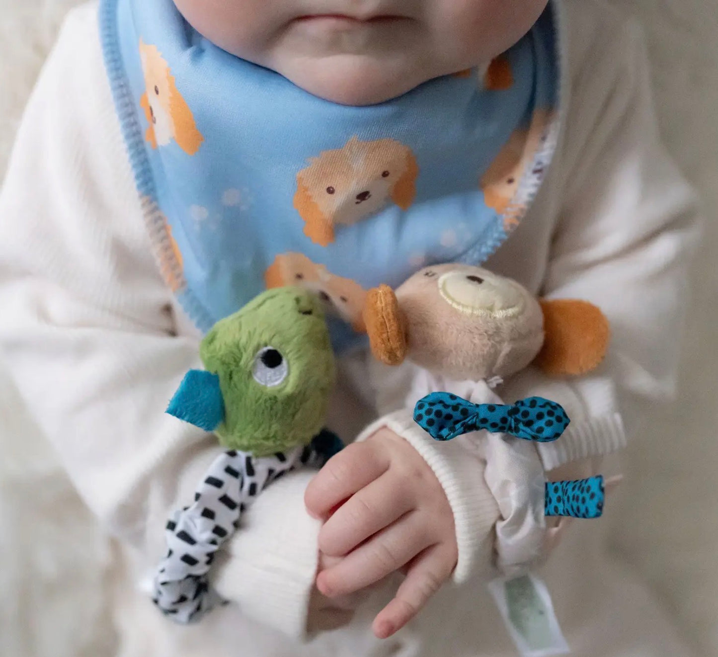 Dinosaur & Cockapoo Baby Wrist Wrattles