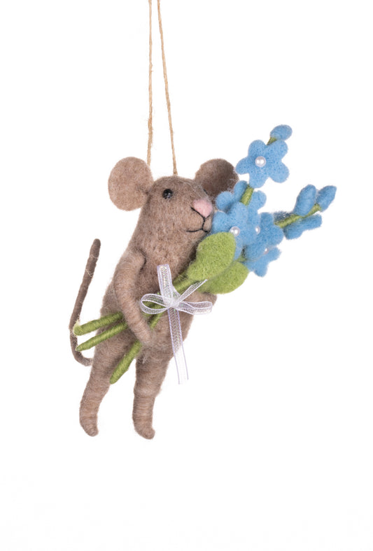 Forget Me Not Felt Mouse