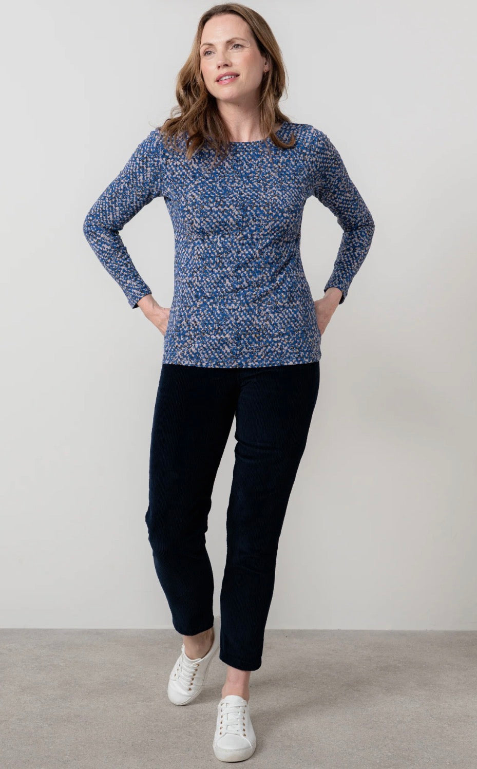 Brookend Ladies Navy Corduroy Trousers