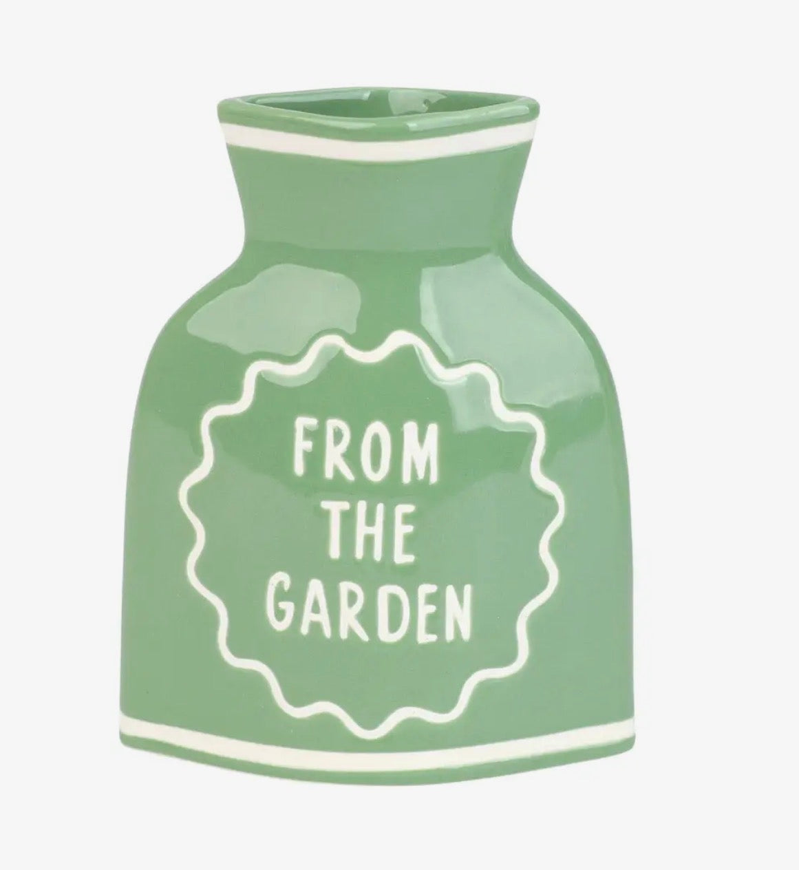 Green Ceramic Bud Vase