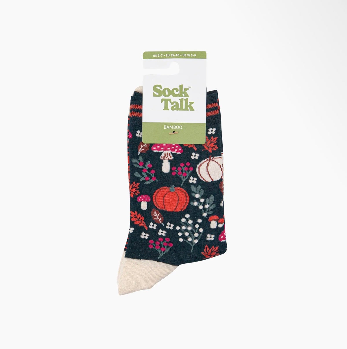 Pumpkin Floral Women’s Bamboo Socks