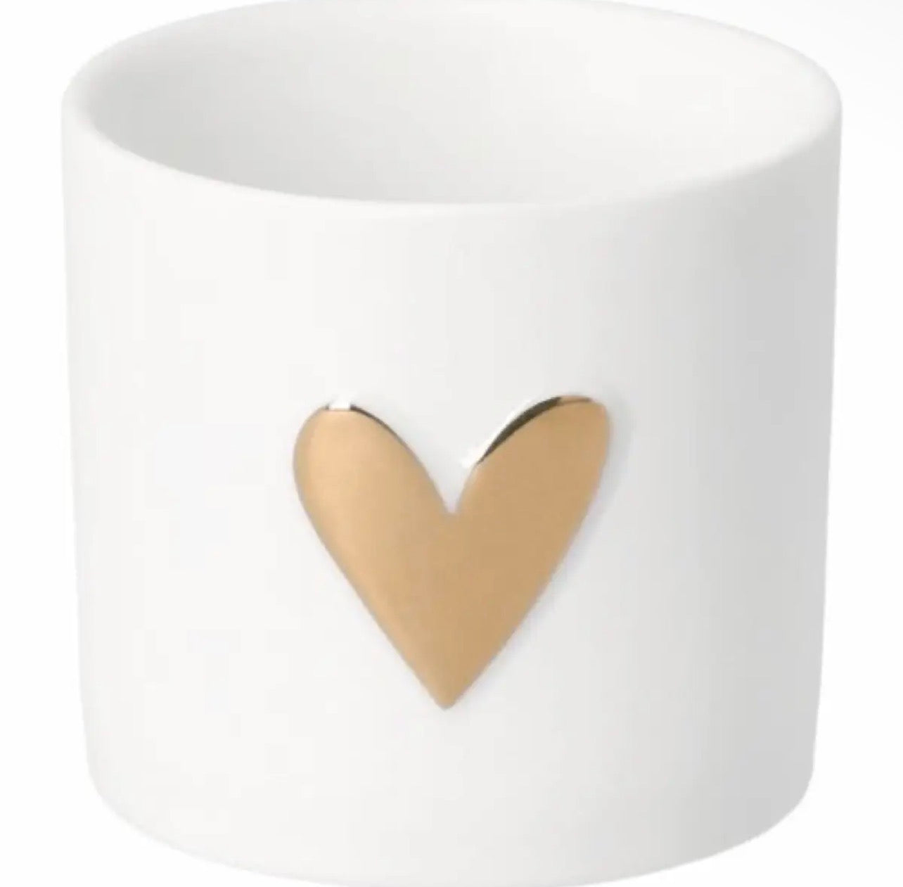 räder Porcelain Heart Tealight Holders x2 – Gold