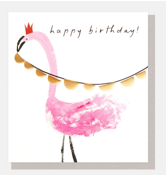 Birthday Flamingo - Happy Birthday Gift Card