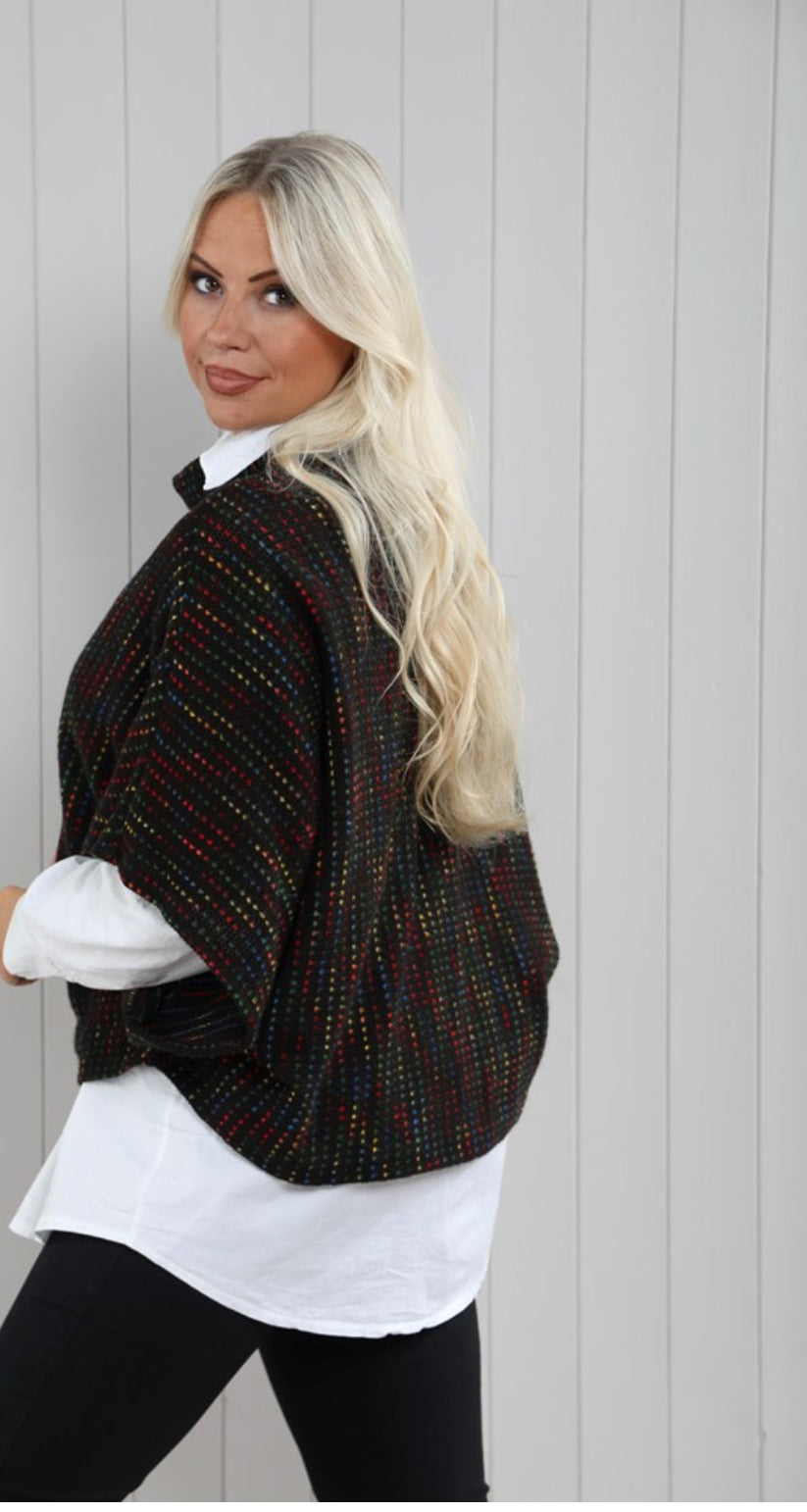 Easy-wear Cowl Poncho Top