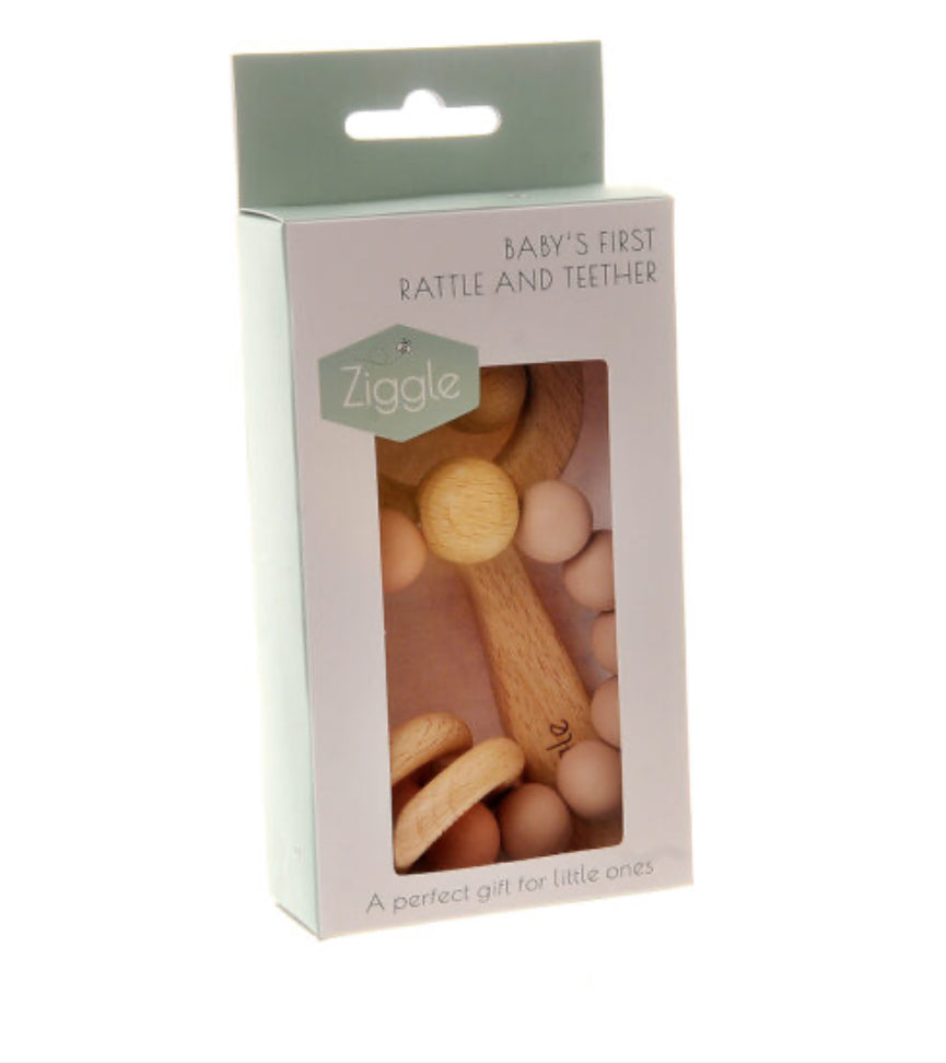 Wooden Teether & Rattle