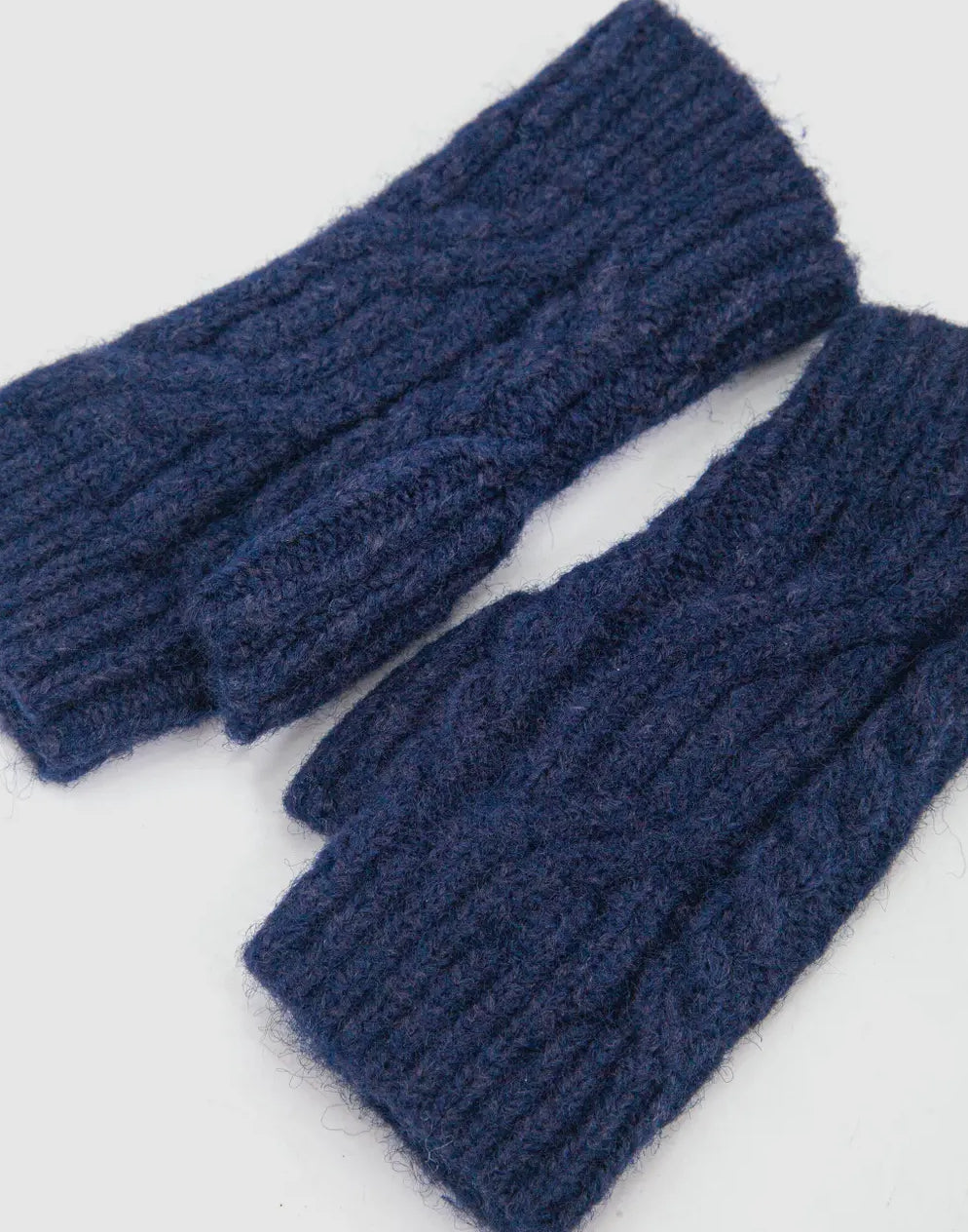 Navy Cable Knit Wrist Warmer