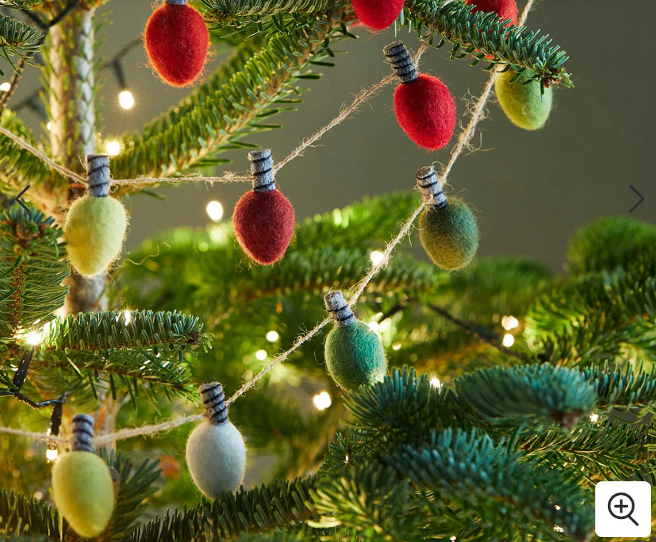 Christmas Light Bulb Garland