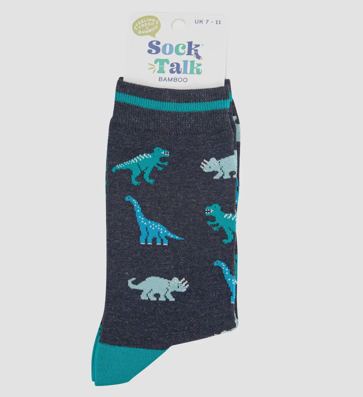 Men’s Bamboo Socks - Blue dinosaurs
