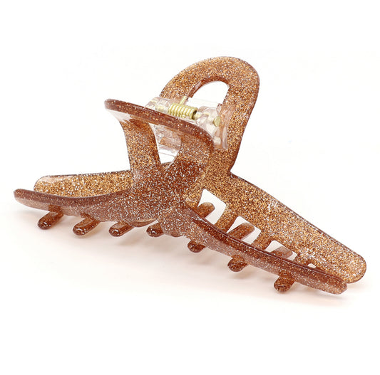 Bronze Glitter Hair Claw Clip