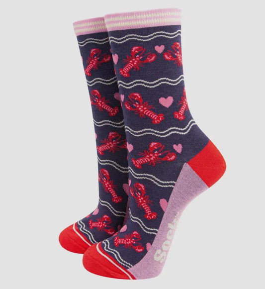 Women’s Bamboo Lobster Socks - size 3 -7