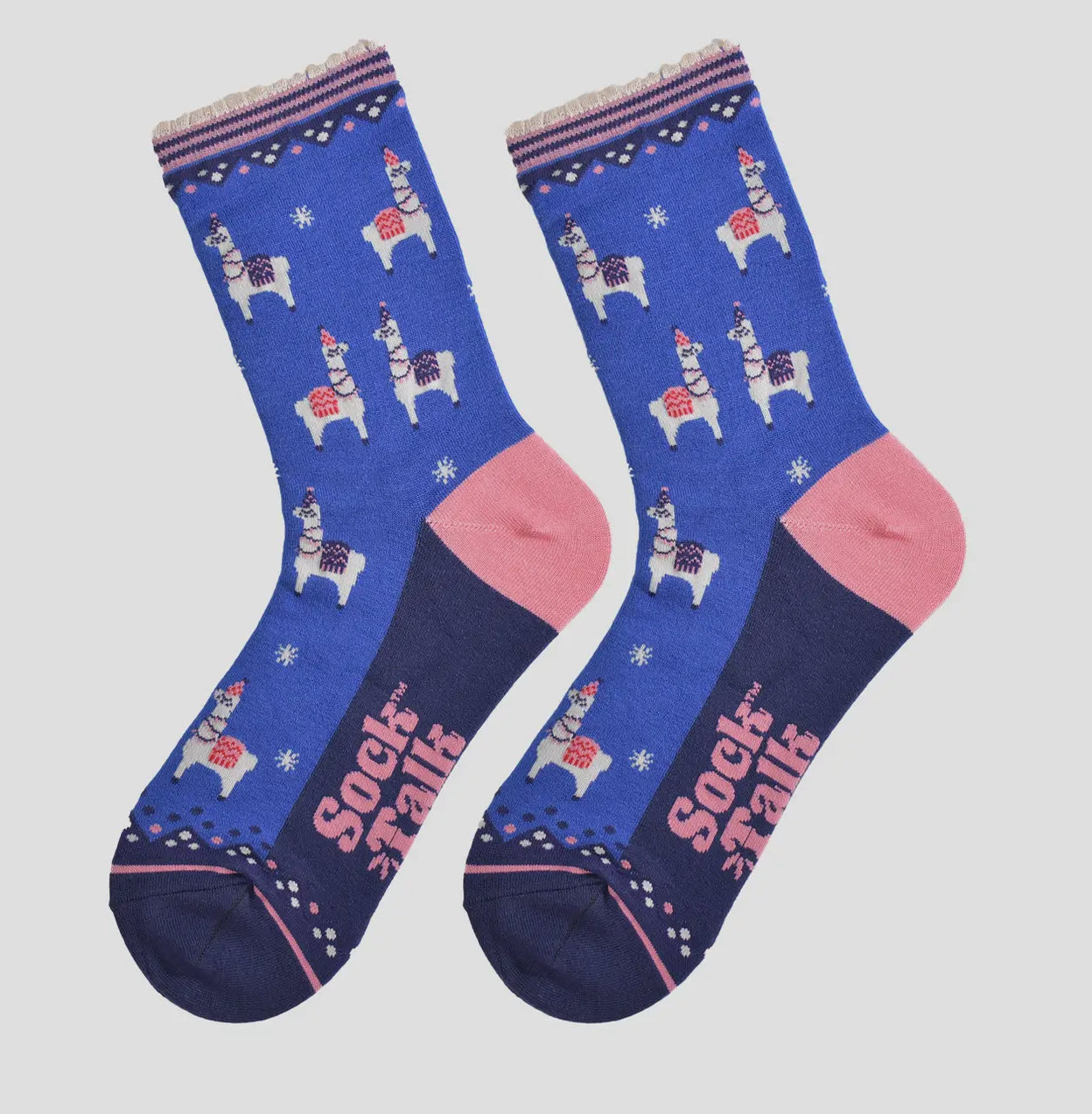 Ladies Bamboo Socks - Party Llamas