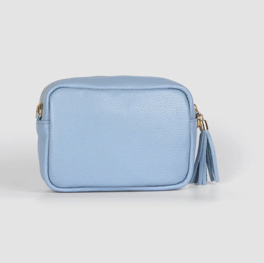 Blue Camera Bag - Leather Cross Body Bag