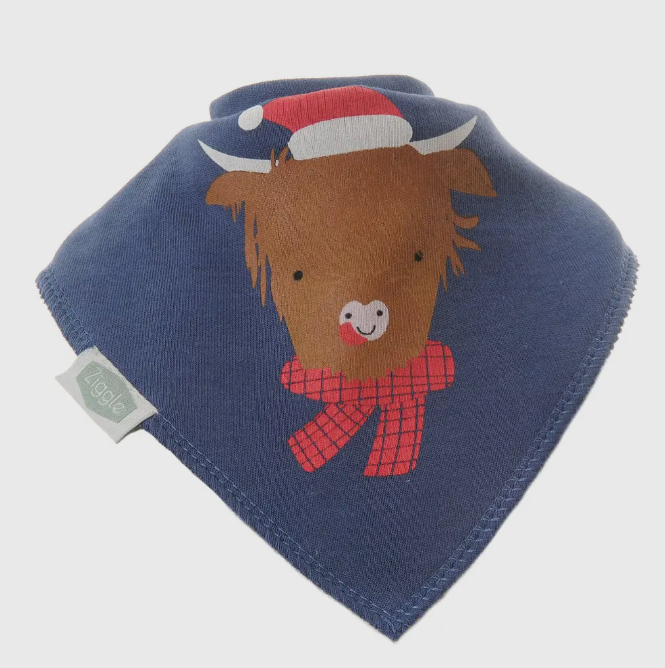 Christmas Bib with Highland Cow