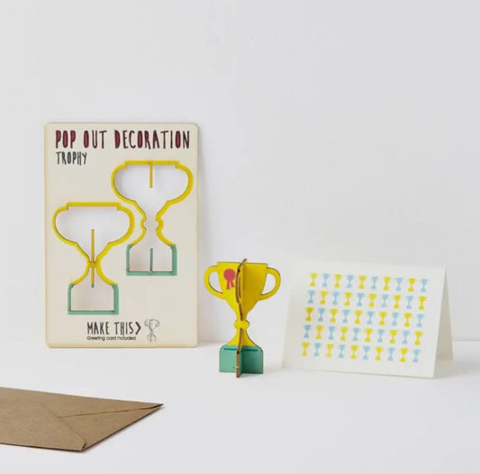 Pop Out Trophy Card - Celebrate their achievement