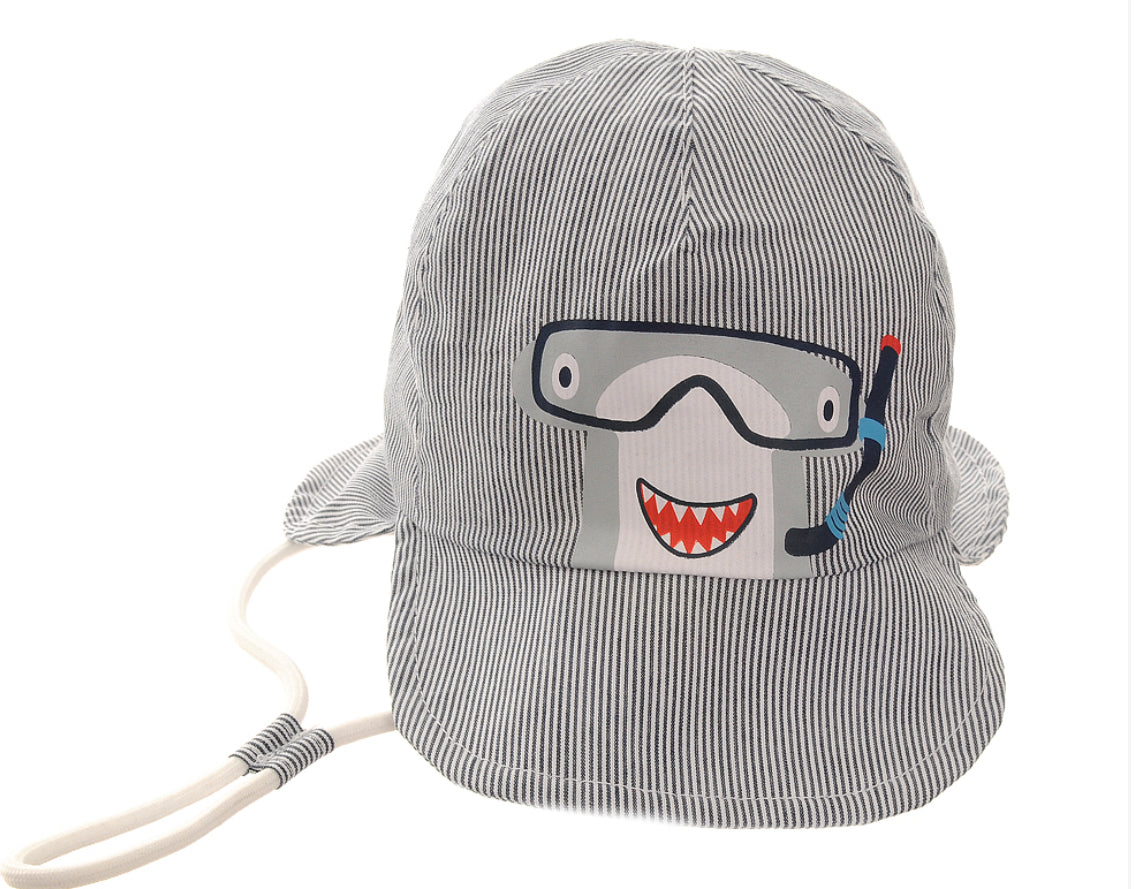 Scuba Shark Sun Hat 0 - 12 months