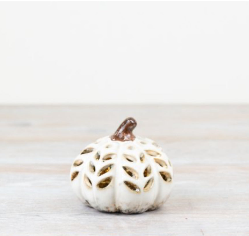 Ceramic LED Pumpkin - 9cm