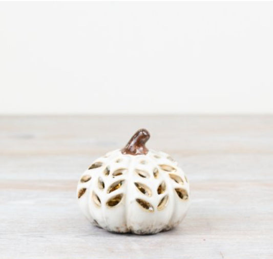 Ceramic LED Pumpkin - 9cm