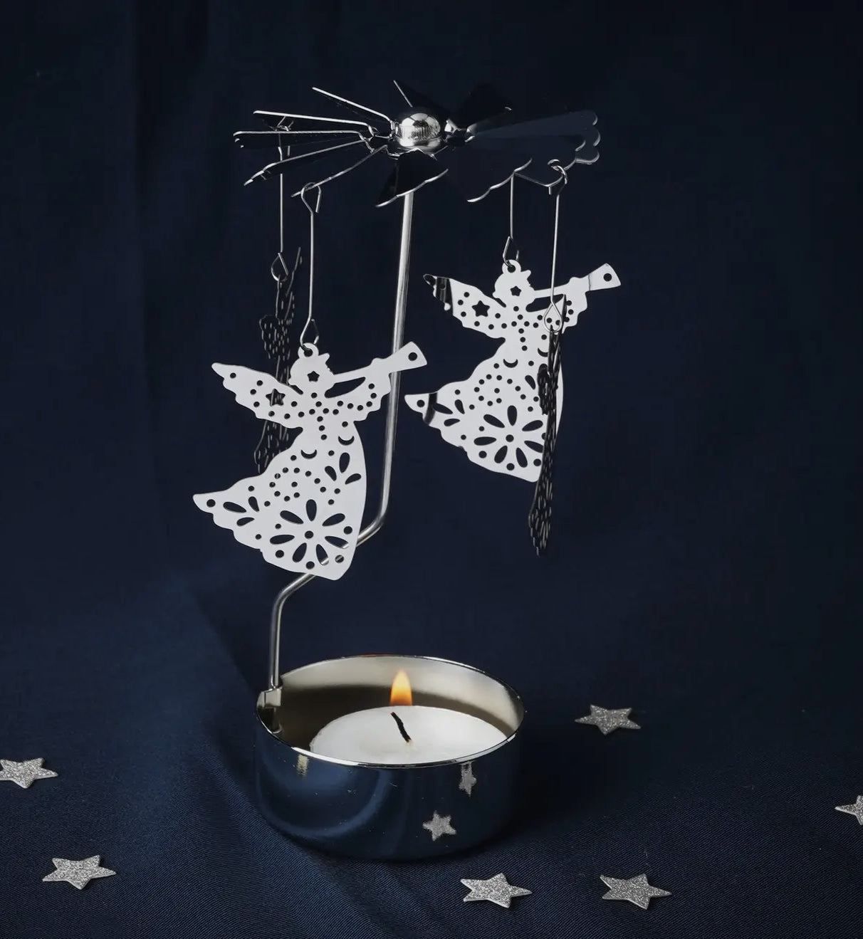 Silver Angel TEALIGHT Spinner