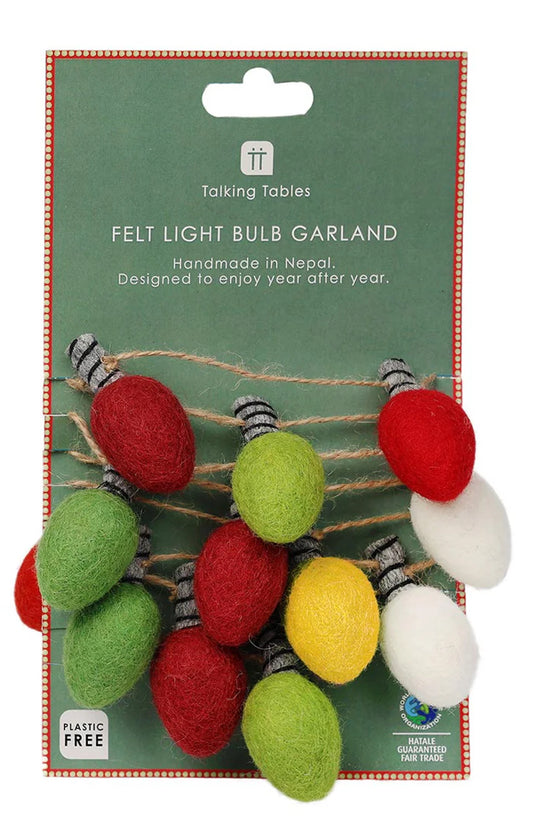 Christmas Light Bulb Garland
